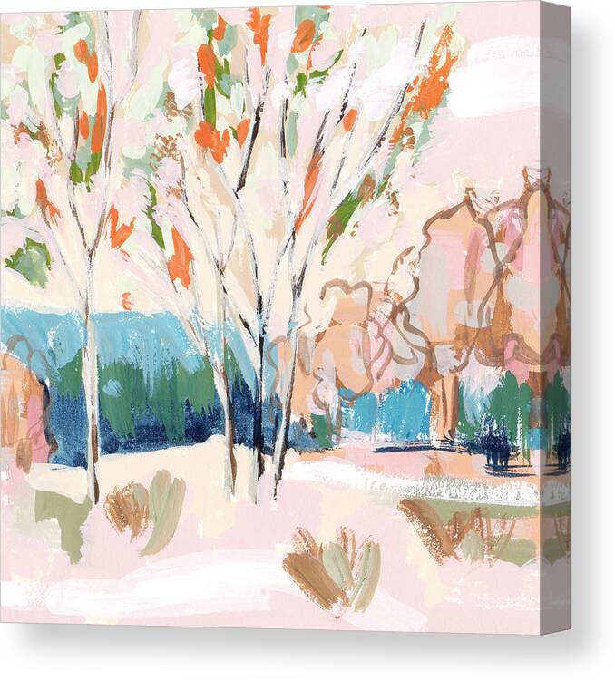 Landscapes Seascapes Canvas Print featuring the painting Cherry Spring IIi by Melissa Wang