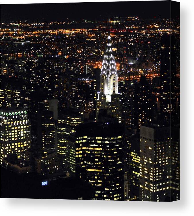 Outdoors Canvas Print featuring the photograph Chrysler Building At New York City by Philippe Brunel