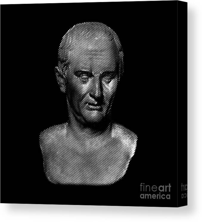 Cicero Canvas Print featuring the digital art Cicero- philosopher, politician, lawyer, orator by Cu Biz
