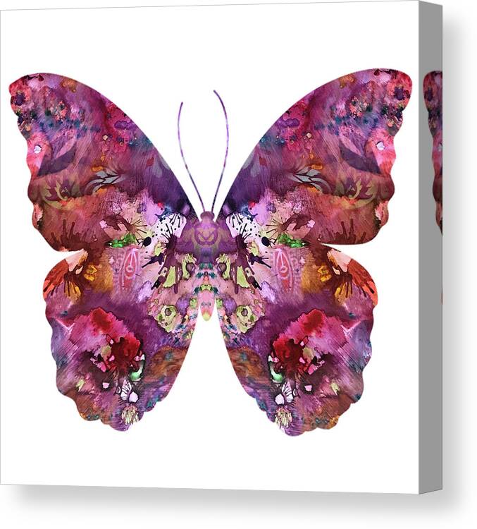 Cinematic Butterfly Canvas Print featuring the mixed media Cinematic Butterfly by Dean Russo