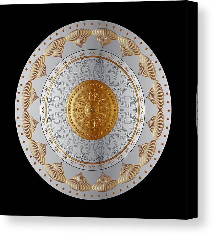 Mandala Canvas Print featuring the digital art Circumplexical No 3496 by Alan Bennington