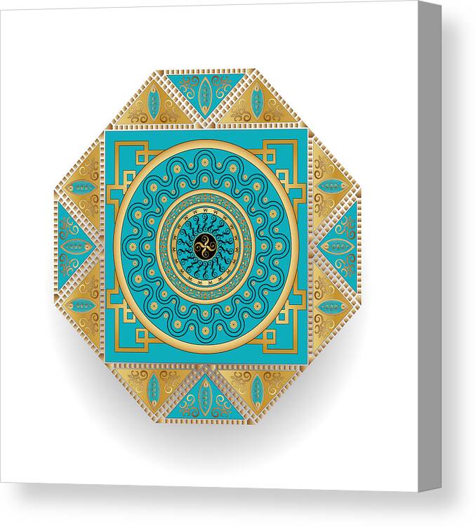 Mandala Canvas Print featuring the digital art Circumplexical No 3558 by Alan Bennington