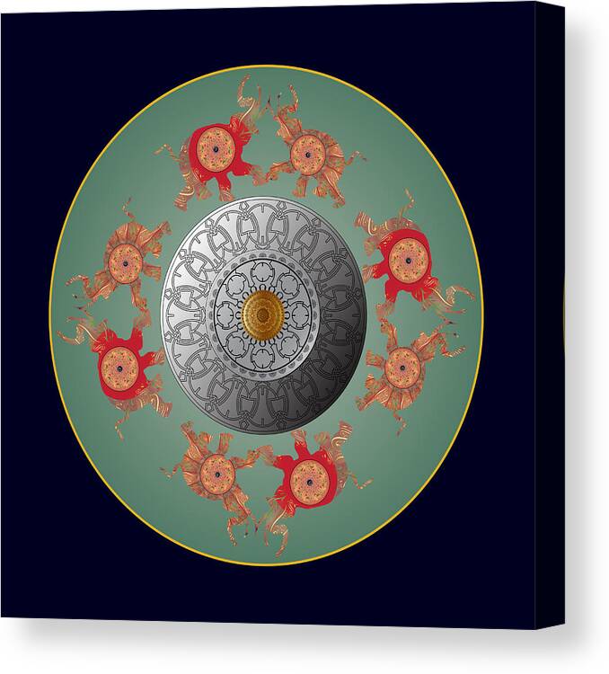 Mandala Canvas Print featuring the photograph Circumplexical No 3667 by Alan Bennington