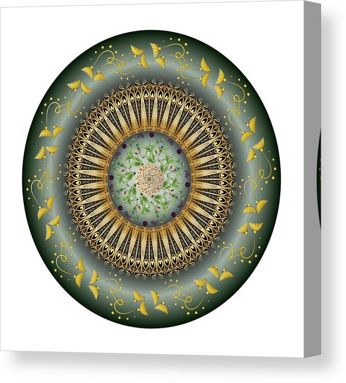 Mandala Canvas Print featuring the digital art Circumplexical No 3675 by Alan Bennington
