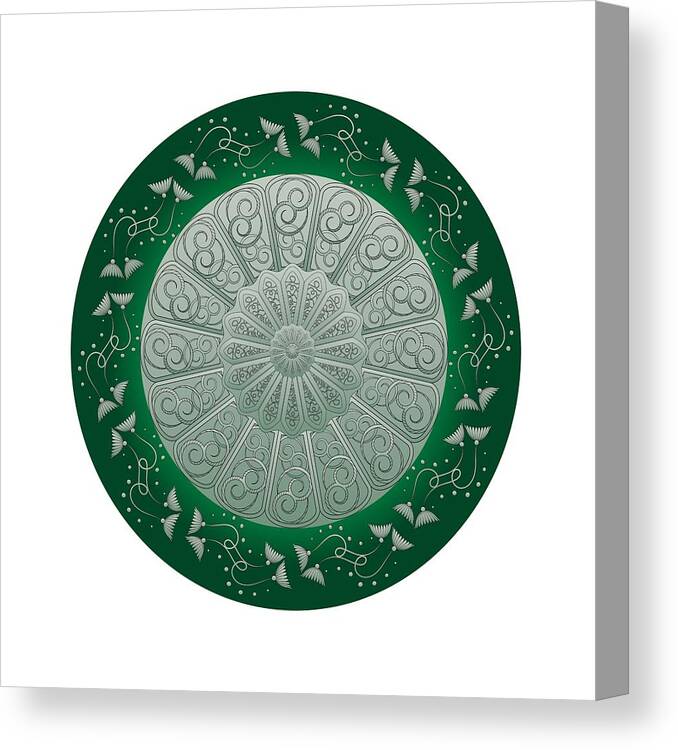 Mandala Canvas Print featuring the digital art Circumplexical No 3690 by Alan Bennington