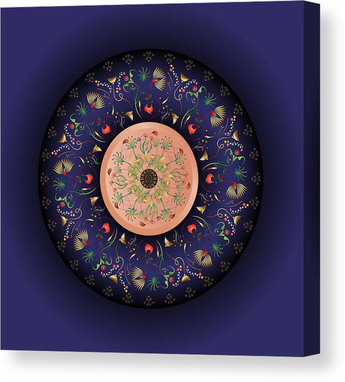 Mandala Canvas Print featuring the digital art Circumplexical No 3830 by Alan Bennington