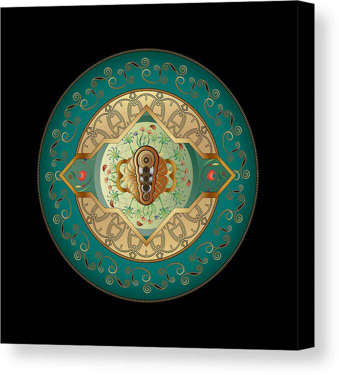 Mandala Canvas Print featuring the digital art Circumplexical No 3838 by Alan Bennington