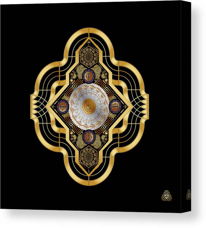 Mandala Canvas Print featuring the digital art Circumplexical No 4026 by Alan Bennington