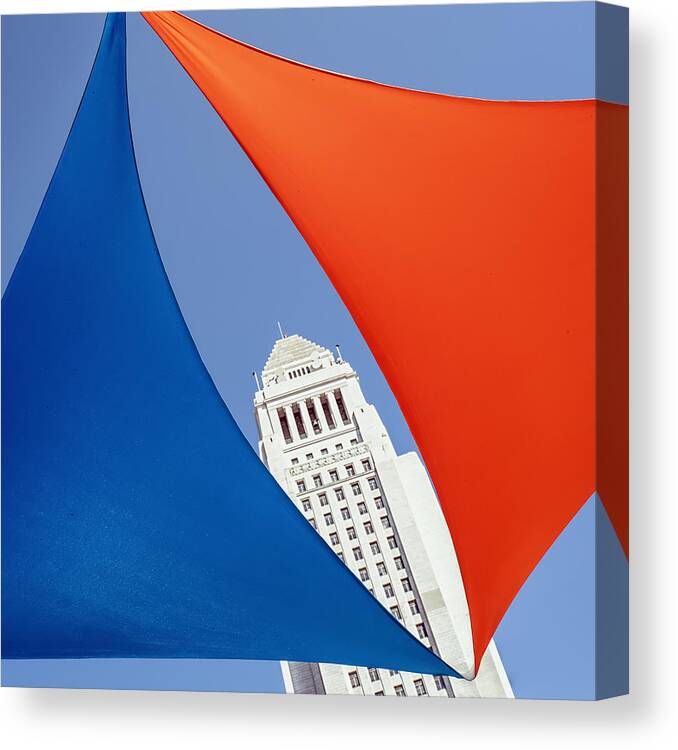 Perspective Canvas Print featuring the photograph City Hall by Leah Guo