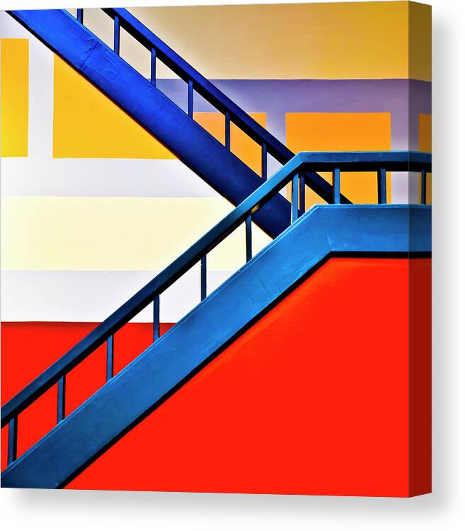 In A Row Canvas Print featuring the photograph Colorful Climb by By Wesbs