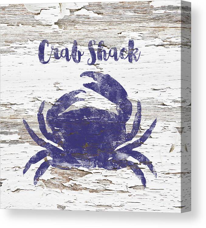 Crab Shack Canvas Print featuring the digital art Crab Shack by Tina Lavoie