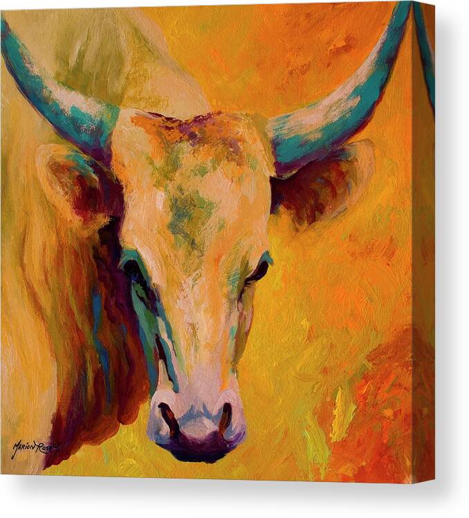 Creamy Texan Canvas Print featuring the painting Creamy Texan by Marion Rose