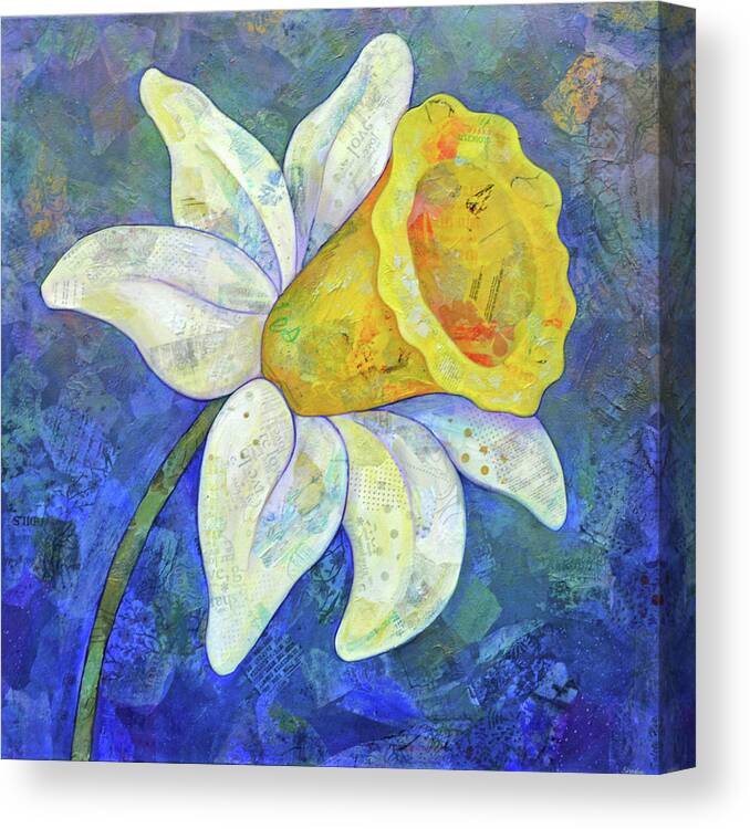Daffodil Canvas Print featuring the painting Daffodil Festival I by Shadia Derbyshire