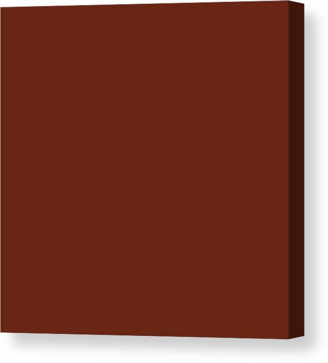 Deep Canvas Print featuring the digital art Deep Reddish Brown Solid Plain Color for Home Decor Pillows Blankets by Delynn Addams