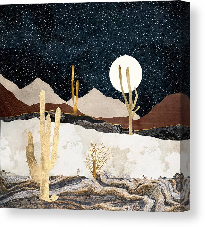 Desert Canvas Print featuring the digital art Desert View by Spacefrog Designs