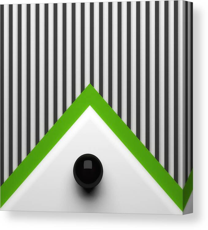 Abstract Canvas Print featuring the photograph Dot On Triangle by Antonyus Bunjamin (abe)