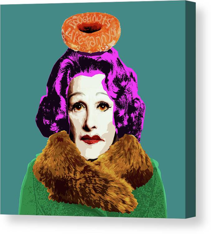 Fanny Canvas Print featuring the digital art Doughnuts Like Fannys by Big Fat Arts