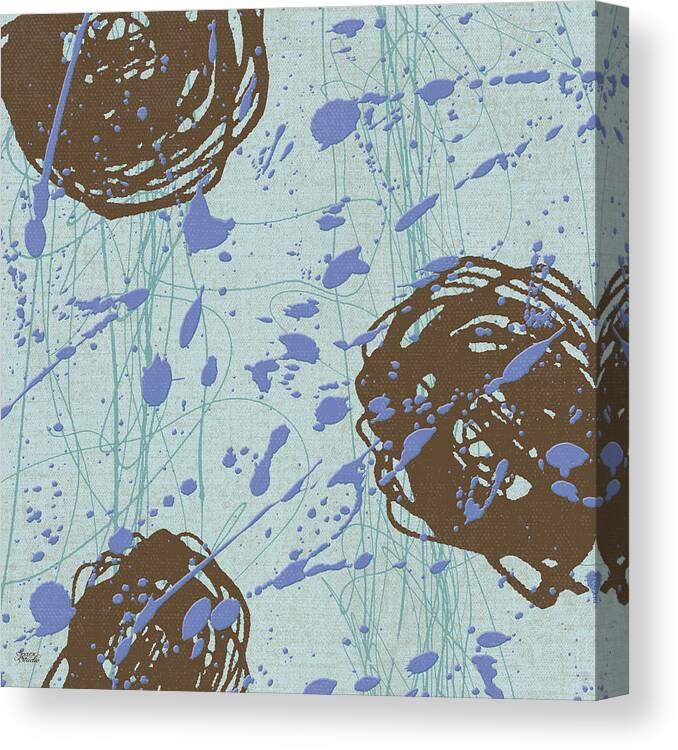 Scribbled Circles Canvas Print featuring the painting Drifting Iv by Sparx Studio