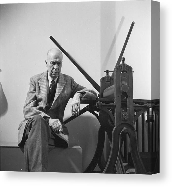 People Canvas Print featuring the photograph Edward Hopper by Three Lions