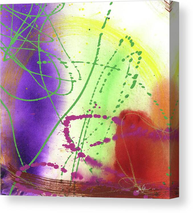 Effervescent 7a Canvas Print featuring the painting Effervescent 7a by Pamela A. Johnson