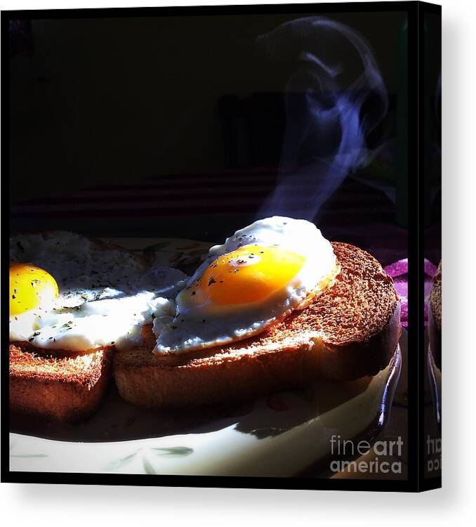 Food Canvas Print featuring the photograph Eggstreamly Hot by Frank J Casella