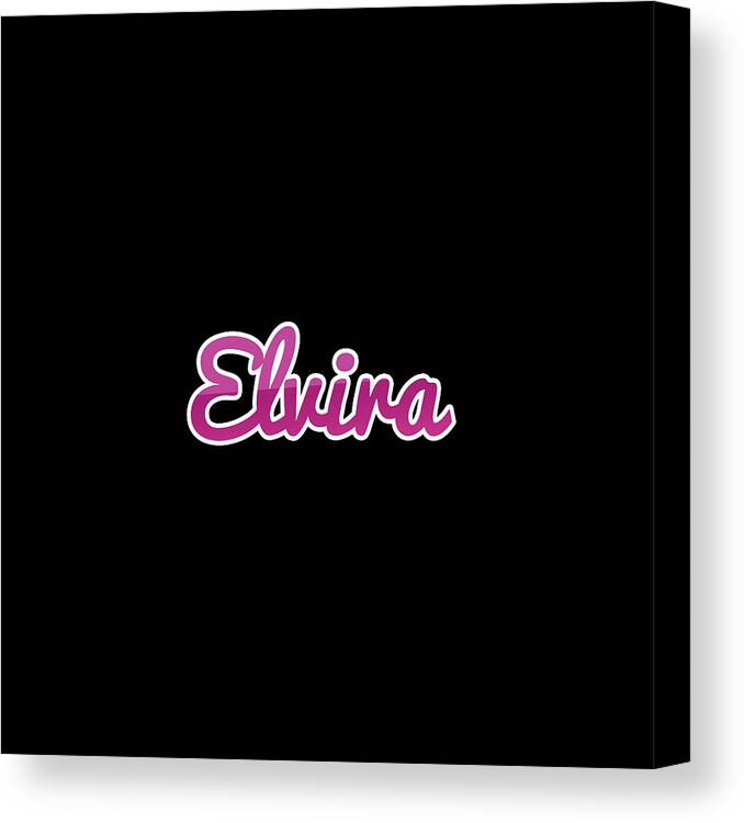Elvira Canvas Print featuring the digital art Elvira #Elvira by TintoDesigns