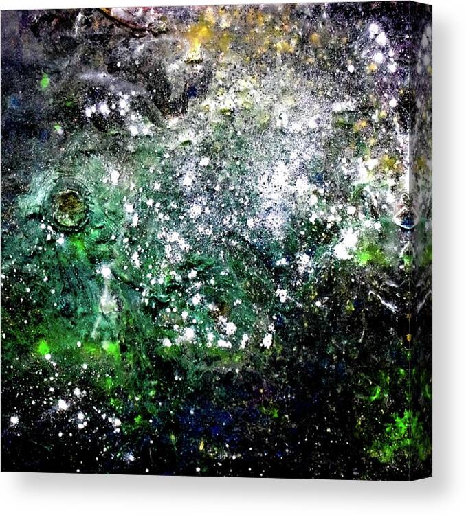 Space Canvas Print featuring the photograph Emerald Nebula by Patsy Evans - Alchemist Artist