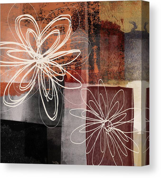 Flower Canvas Print featuring the mixed media Espresso Flower 2- Art by Linda Woods by Linda Woods