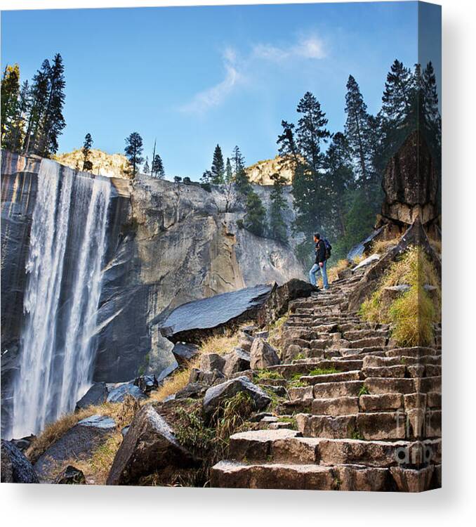 Cliffs Canvas Print featuring the photograph Exploring Yosemite National Park by Shaferaphoto