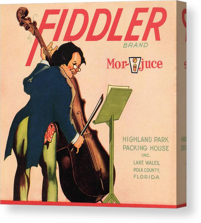 Fiddler Canvas Print featuring the painting Fiddler Brand by Unknown