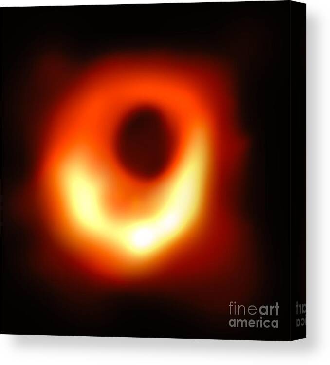 Black Hole Canvas Print featuring the photograph First Black Hole Picture by Benny Marty