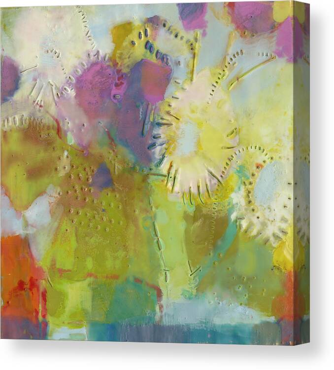 Botanical Canvas Print featuring the painting Floare II by Sue Jachimiec