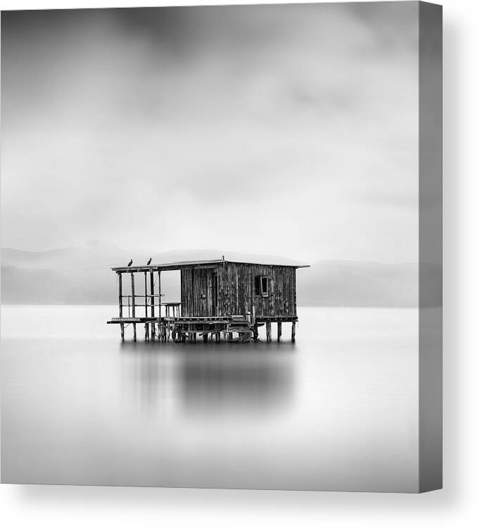 Landscape Canvas Print featuring the photograph Floating by George Digalakis