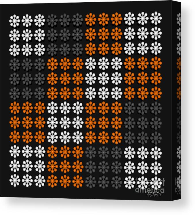 Checkerboards Canvas Print featuring the digital art Fofo Pattern by Walter Neal