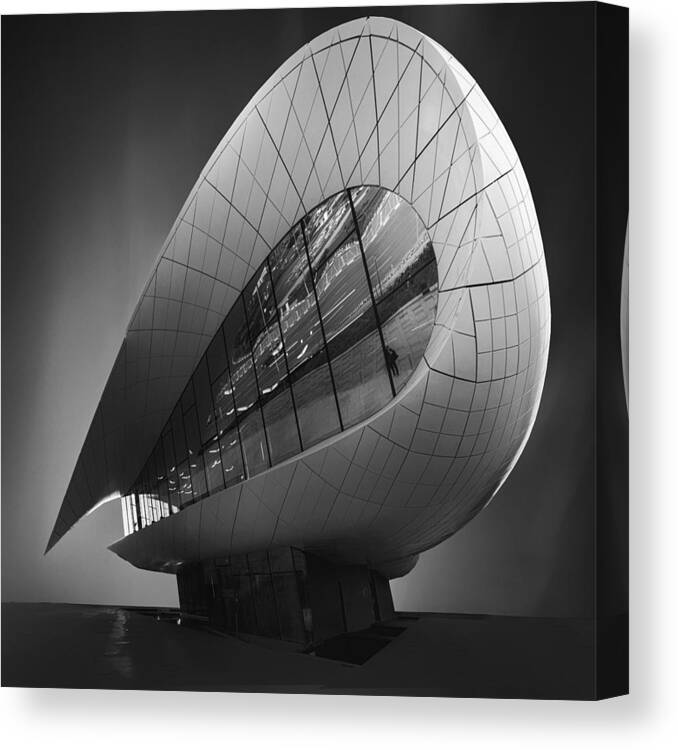 Architecture Canvas Print featuring the photograph Folded Design by Ahmed Thabet