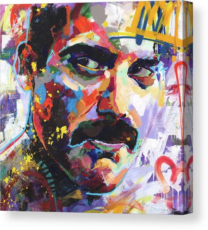 Freddie Canvas Print featuring the painting Freddie Mercury by Richard Day