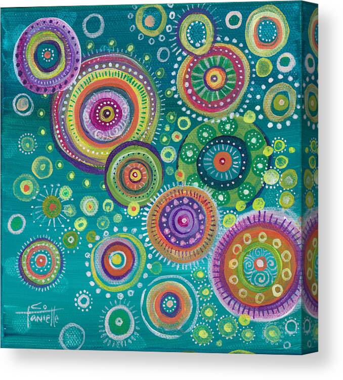 Full Circle Canvas Print featuring the painting Full Circle by Tanielle Childers