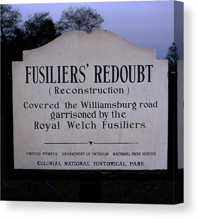 Fusiliers Redoubt Marker, Colonial National Historical Park