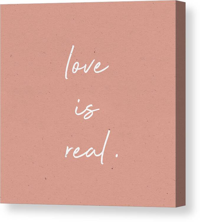Love Is Real Canvas Print featuring the digital art Gentle Words IIi by Wild Apple Portfolio