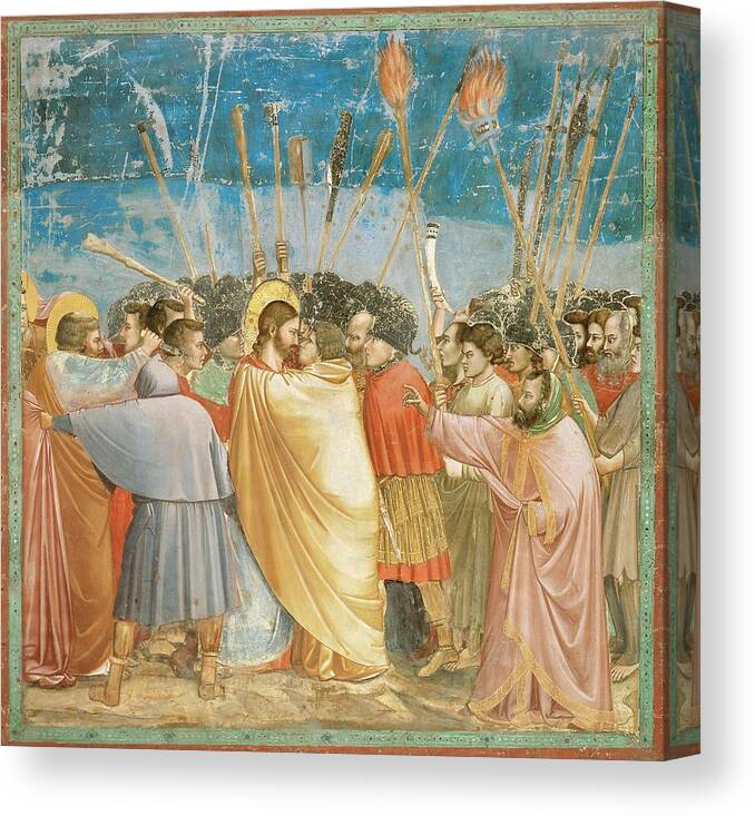 winnaar nabootsen Laboratorium Giotto / 'Kiss of Judas', 1303-1305, Fresco, 185 x 200 cm. JESUS. Canvas  Print / Canvas Art by Giotto di Bondone -1266-1337- - Fine Art America