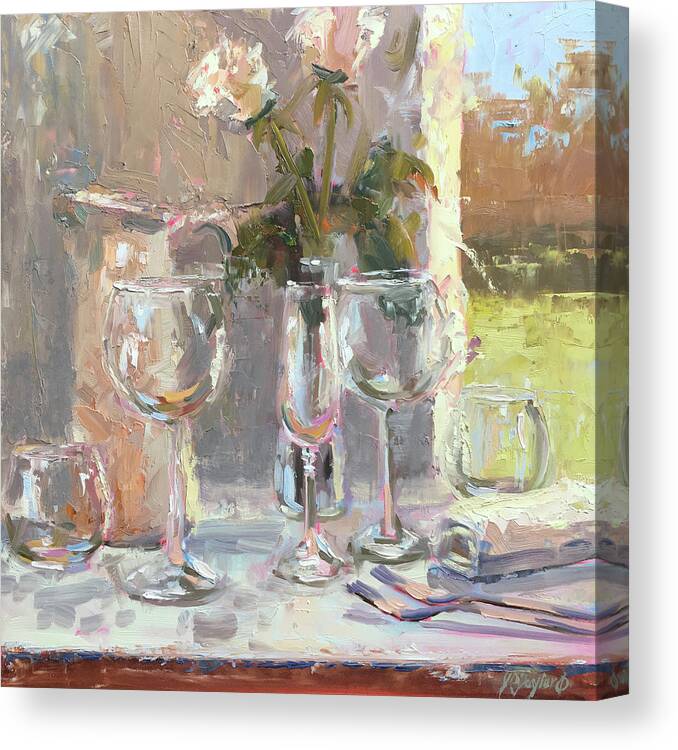 Glass Menagerie Canvas Print featuring the painting Glass Menagerie by Jennifer Stottle Taylor