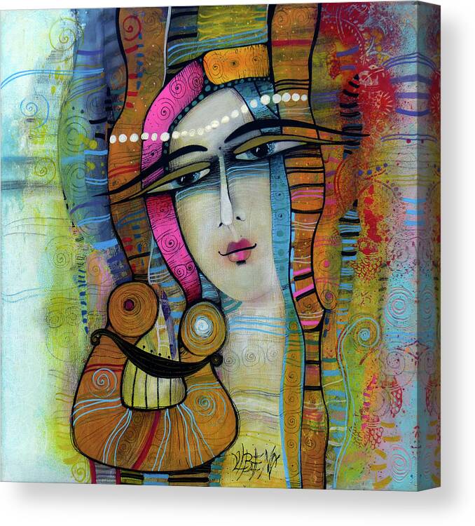 Albena Canvas Print featuring the painting Golden melody by Albena Vatcheva