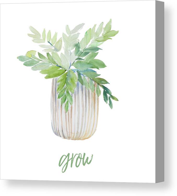 Grow Canvas Print featuring the painting Grow Plant by Lanie Loreth