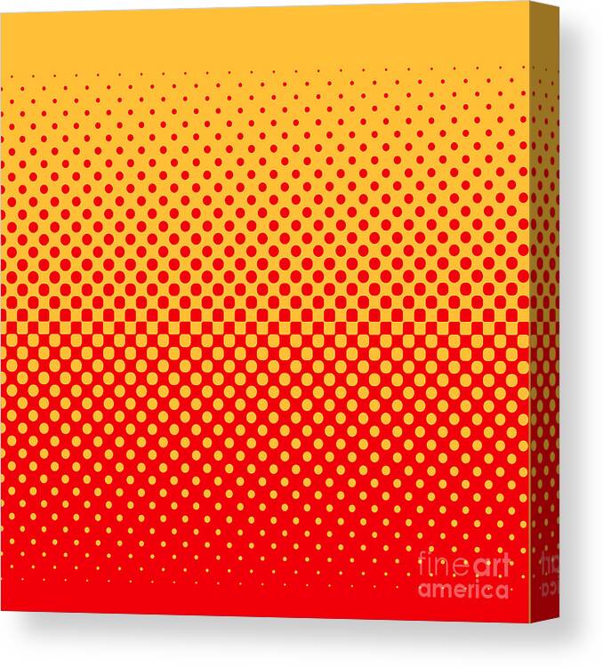 Color Canvas Print featuring the digital art Halftone Vector Illustration by Murat Baysan
