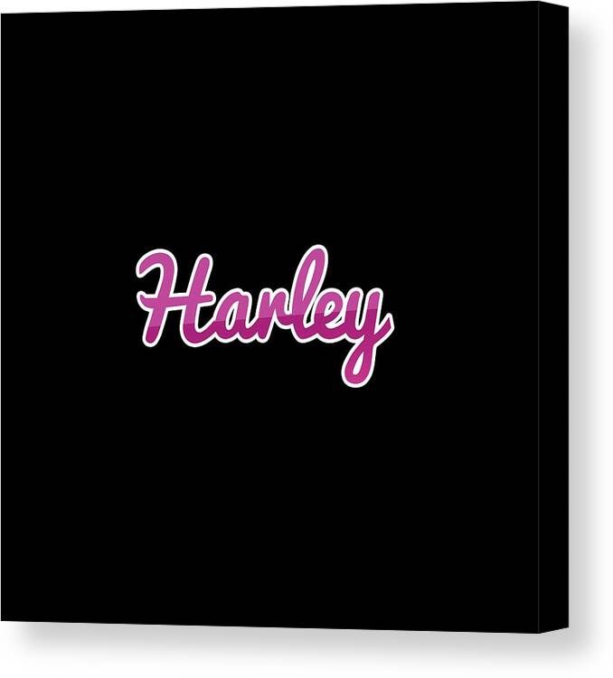 Harley Canvas Print featuring the digital art Harley #Harley by TintoDesigns