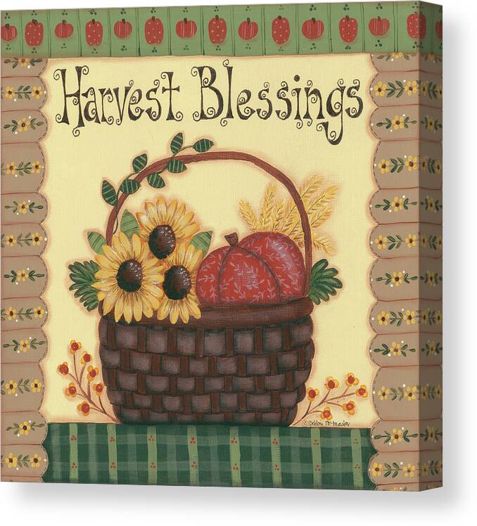 Harvest Blessings Canvas Print featuring the painting Harvest Blessings by Debbie Mcmaster