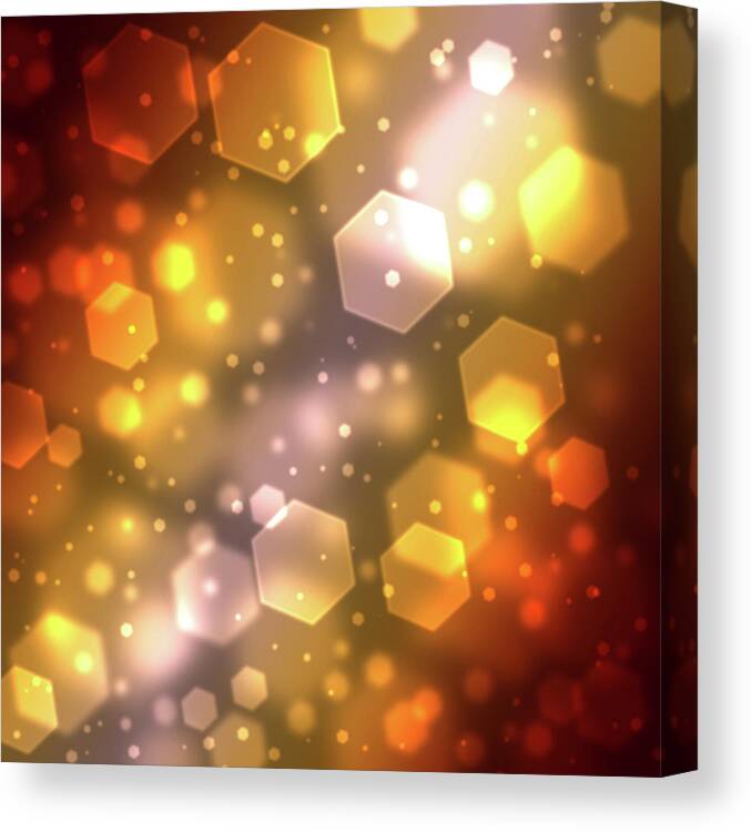 Hexagon Canvas Print featuring the digital art Hexagon Abstract Background With Soft by Chad Baker