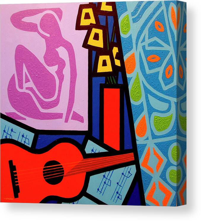 Homage To Matisse 11 Canvas Print featuring the digital art Homage To Matisse 11 by John Nolan