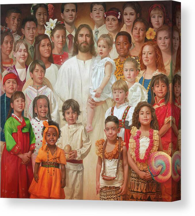 Jesus Canvas Print featuring the painting I Am A Child Of God by Howard Lyon