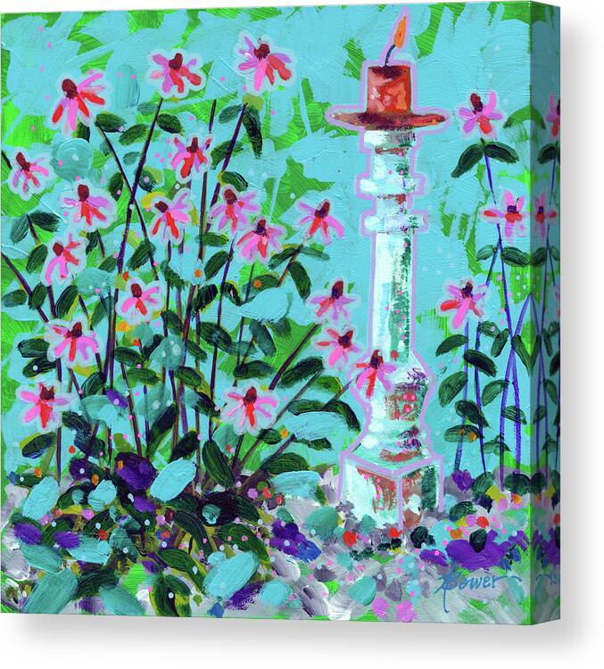 Flowers Canvas Print featuring the painting I'm Gonna Shine by Adele Bower